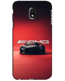 Чехол для Samsung Galaxy J3 2017 (J330FN EU) с картинкой «Mercedes AMG — красная линия»