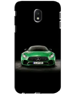 Чехол для Samsung Galaxy J3 2017 (J330FN EU) с картинкой «Mercedes — неоновый лого»