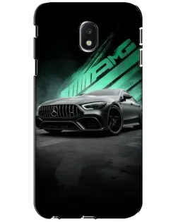Чехол для Samsung Galaxy J3 2017 (J330FN EU) с картинкой «Темный Mercedes AMG»