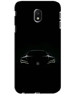 Чехол для Samsung Galaxy J3 2017 (J330FN EU) с картинкой «Mercedes — силуэт авто»