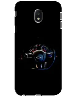 Чехол для Samsung Galaxy J3 2017 (J330FN EU) с картинкой «Салон Audi — руль»