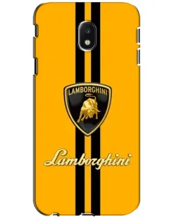 Чехол для Samsung Galaxy J3 2017 (J330FN EU) с картинкой «Lamborghini Stripe желтый»