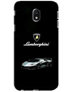 Чехол для Samsung Galaxy J3 2017 (J330FN EU) с картинкой «Логотип Lamborghini классика»