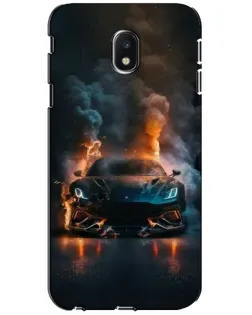 Чехол для Samsung Galaxy J3 2017 (J330FN EU) с картинкой «Lamborghini дымная эстетика»