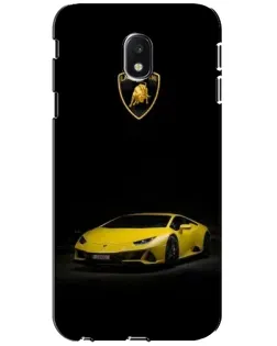 Чехол для Samsung Galaxy J3 2017 (J330FN EU) с картинкой «Lamborghini желтый акцент»