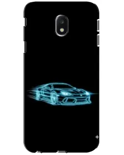 Чехол для Samsung Galaxy J3 2017 (J330FN EU) с картинкой «Неоновый контур Lamborghini»