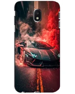 Чехол для Samsung Galaxy J3 2017 (J330FN EU) с картинкой «Lamborghini красный дым»