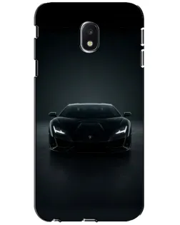 Чехол для Samsung Galaxy J3 2017 (J330FN EU) с картинкой «Черный Lamborghini Aventador»