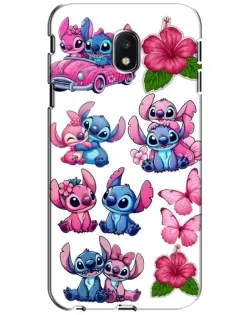 Чехол для Samsung Galaxy J3 2017 (J330FN EU) с картинкой «Стикеры Stitch и Angel»