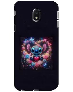 Чехол для Samsung Galaxy J3 2017 (J330FN EU) с картинкой «Stitch в цветах»
