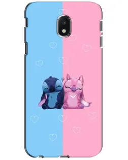 Чехол для Samsung Galaxy J3 2017 (J330FN EU) с картинкой «Stitch и Angel Love»