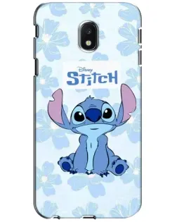 Чехол для Samsung Galaxy J3 2017 (J330FN EU) с картинкой «Stitch среди цветов»