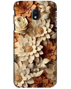 Чехол для Samsung Galaxy J3 2017 (J330FN EU) с картинкой «Бежевый флористический декор» Чехол для Samsung Galaxy J3 2017 (J330FN EU) с картинкой «Бежевый флористический декор»