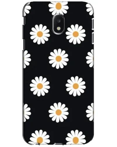 Чехол для Samsung Galaxy J3 2017 (J330FN EU) с картинкой «Ромашки на черном»