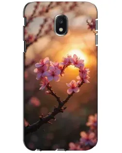 Чехол для Samsung Galaxy J3 2017 (J330FN EU) с картинкой «Розовый цвет сердце на фоне заката» Чехол для Samsung Galaxy J3 2017 (J330FN EU) с картинкой «Розовый цвет сердце на фоне заката»