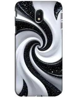 Чохол для Samsung Galaxy J3 2017 (J330FN EU) з картинкою «Чорно-біла спіраль»