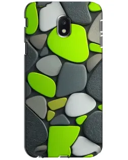 Чехол для Samsung Galaxy J3 2017 (J330FN EU) с картинкой «Яркая неоновая галька»