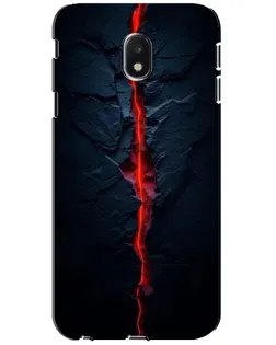 Чехол для Samsung Galaxy J3 2017 (J330FN EU) с картинкой «Kрасная лавовая трещина»