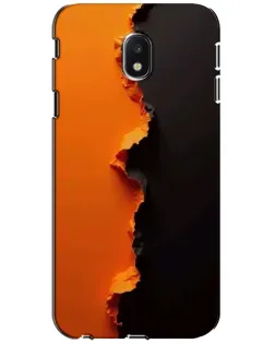 Чехол для Samsung Galaxy J3 2017 (J330FN EU) с картинкой «Оранжевый разлом»