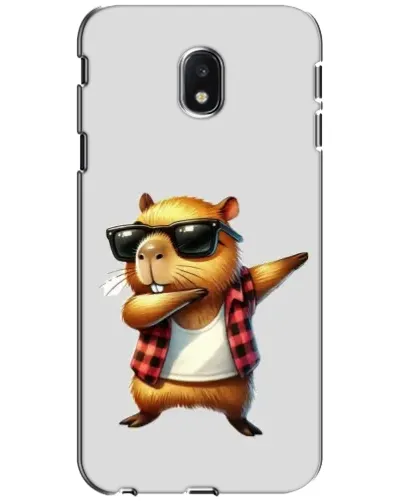 Чехол для Samsung Galaxy J3 2017 (J330FN EU) с картинкой «Капибара рэпер даб»