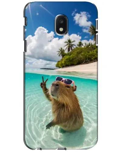 Чехол для Samsung Galaxy J3 2017 (J330FN EU) с картинкой «Капибара на море»