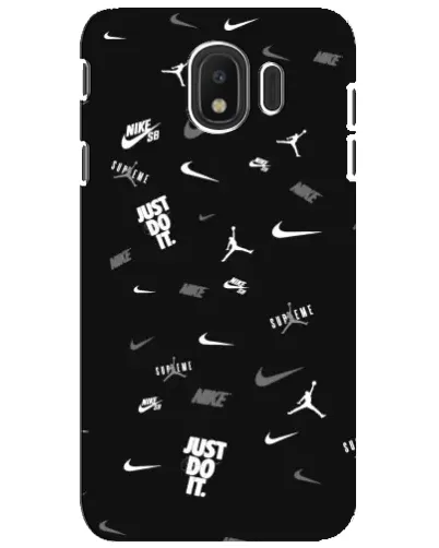 Чехол для Samsung Galaxy J4 2018 (SM-J400F) с картинкой «Nike Black Pattern»