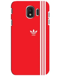 Чехол для Samsung Galaxy J4 2018 (SM-J400F) с картинкой «Красный минимализм Adidas»