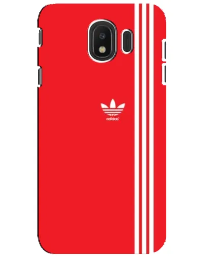 Чехол для Samsung Galaxy J4 2018 (SM-J400F) с картинкой «Красный минимализм Adidas»