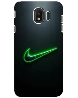 Чехол для Samsung Galaxy J4 2018 (SM-J400F) с картинкой «Неоновый контур Nike»