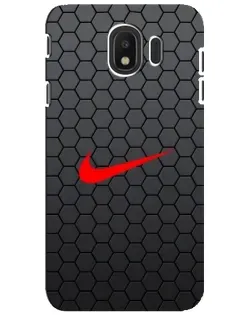 Чехол для Samsung Galaxy J4 2018 (SM-J400F) с картинкой «Nike — карбоновая сетка» Чехол для Samsung Galaxy J4 2018 (SM-J400F) с картинкой «Nike — карбоновая сетка»