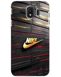Чехол для Samsung Galaxy J4 2018 (SM-J400F) с картинкой «Золотой Nike на металле» Чехол для Samsung Galaxy J4 2018 (SM-J400F) с картинкой «Золотой Nike на металле»