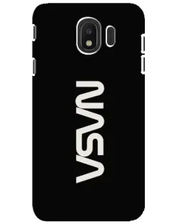 Чехол для Samsung Galaxy J4 2018 (SM-J400F) с картинкой «NASA — вертикальный логотип»