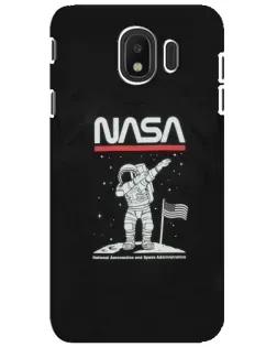 Чехол для Samsung Galaxy J4 2018 (SM-J400F) с картинкой «NASA — шагаем по Луне»
