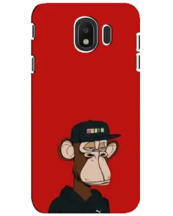 Чехол для Samsung Galaxy J4 2018 (SM-J400F) с картинкой «Bored Ape — красный фон» Чехол для Samsung Galaxy J4 2018 (SM-J400F) с картинкой «Bored Ape — красный фон»