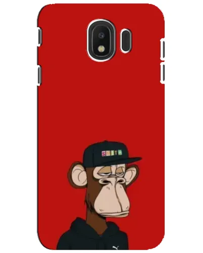Чехол для Samsung Galaxy J4 2018 (SM-J400F) с картинкой «Bored Ape — красный фон» Чехол для Samsung Galaxy J4 2018 (SM-J400F) с картинкой «Bored Ape — красный фон»