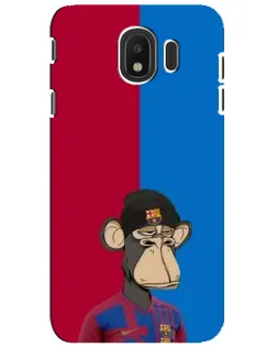 Чехол для Samsung Galaxy J4 2018 (SM-J400F) с картинкой «Bored Ape — фанат Барсы»