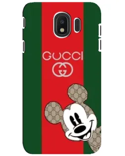 Чехол для Samsung Galaxy J4 2018 (SM-J400F) с картинкой «Gucci — полосы и Микки»