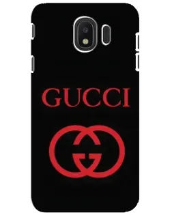 Чехол для Samsung Galaxy J4 2018 (SM-J400F) с картинкой «Gucci — красный логотип»