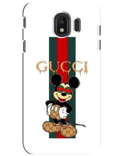 Чехол для Samsung Galaxy J4 2018 (SM-J400F) с картинкой «Микки Маус Gucci — полосы»