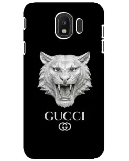 Чехол для Samsung Galaxy J4 2018 (SM-J400F) с картинкой «Gucci — серебряный лев»