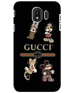 Чехол для Samsung Galaxy J4 2018 (SM-J400F) с картинкой «Gucci — герои Disney и монограмма»