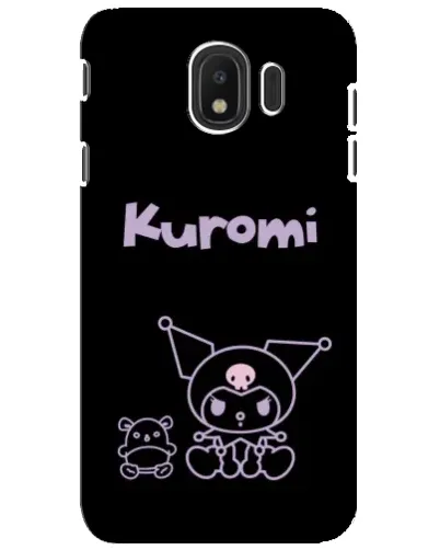 Чехол для Samsung Galaxy J4 2018 (SM-J400F) с картинкой «Kuromi — черный минимализм»