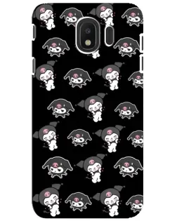 Чехол для Samsung Galaxy J4 2018 (SM-J400F) с картинкой «Черный паттерн Kuromi»