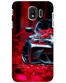 Чехол для Samsung Galaxy J4 2018 (SM-J400F) с картинкой «Спортивная BMW и цветы»
