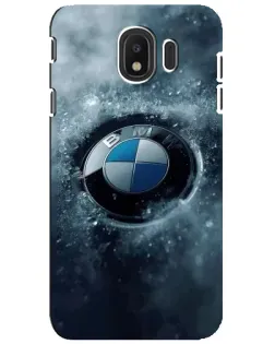 Чехол для Samsung Galaxy J4 2018 (SM-J400F) с картинкой «Логотип BMW — лед»