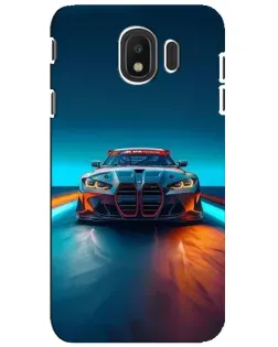 Чехол для Samsung Galaxy J4 2018 (SM-J400F) с картинкой «BMW — огни неона»