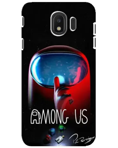 Чехол для Samsung Galaxy J4 2018 (SM-J400F) с картинкой «Красный импостер — макро»