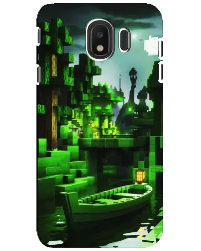 Чехол для Samsung Galaxy J4 2018 (SM-J400F) с картинкой «Minecraft лесной пейзаж»