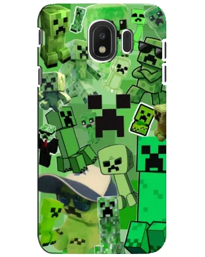 Чехол для Samsung Galaxy J4 2018 (SM-J400F) с картинкой «Криперы Minecraft»