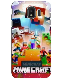 Чехол для Samsung Galaxy J4 2018 (SM-J400F) с картинкой «Minecraft герои игры»